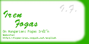 iren fogas business card